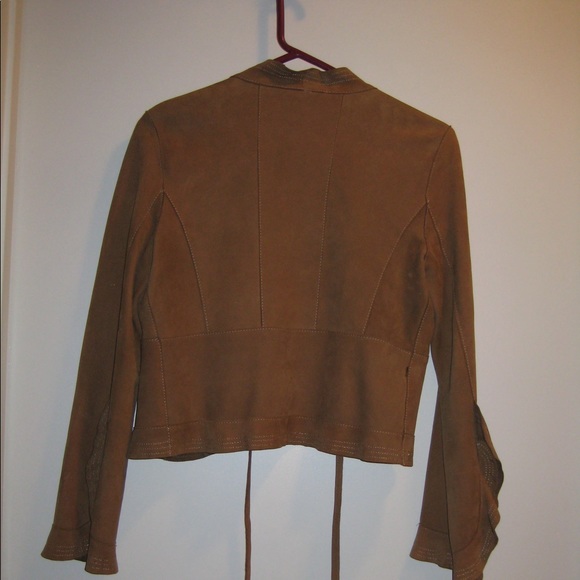 SON-YA Vegan Suede Brown Jacket  size Small - Picture 5 of 5